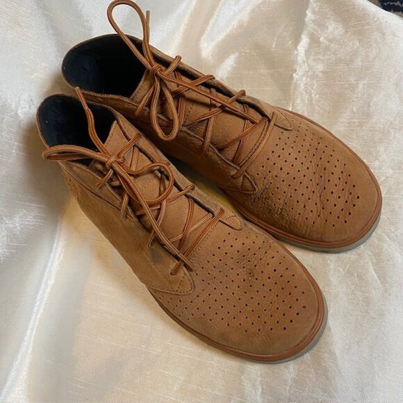 Merrell Men\'s 10.5 Brown Leather Lace Up Ankle Booties Shoes Downtown Chukka main image 7